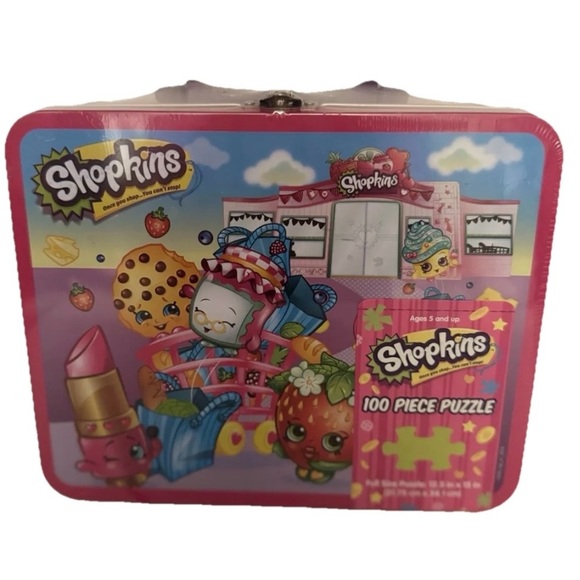 Shopkins Other - Shopkins Puzzle Metal Lunchbox Storage Nostalgic Bakery Fashion Collectible NEW